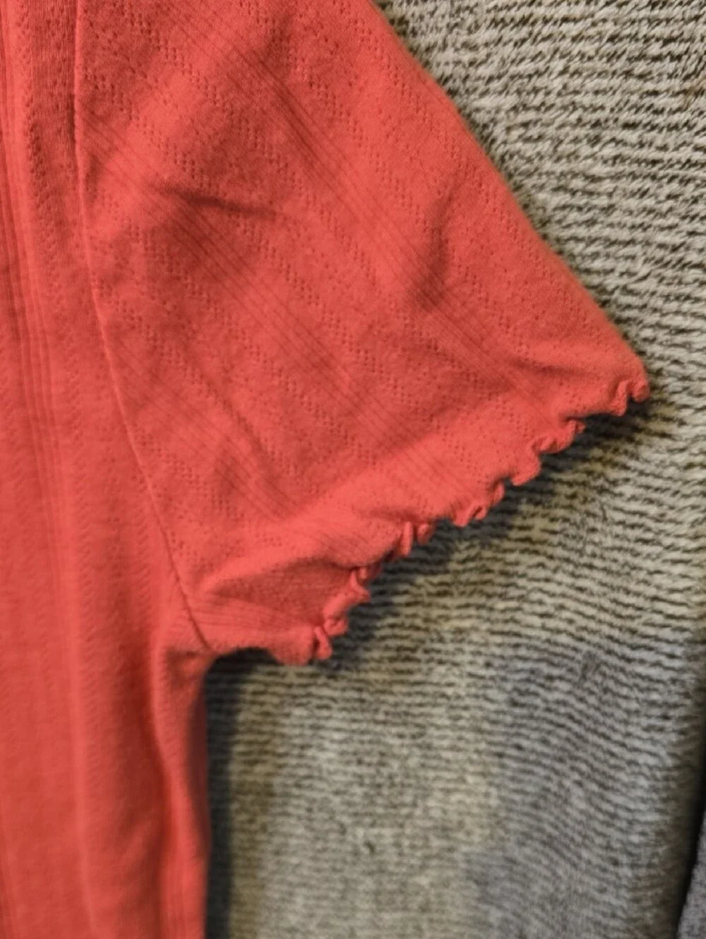 J. Crew Coral Button-Front Short Sleeve Top